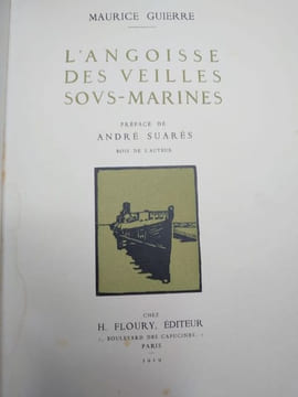 L'Angoisse des veilles sous-marines. Préface de André Suarès. Bois de l'auteur. . MAURICE GUIERRE.