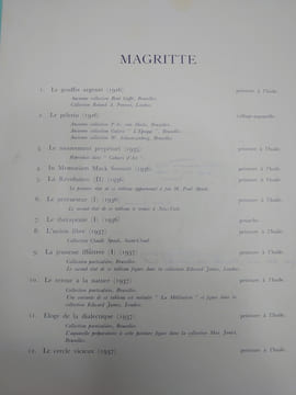 E.L.T. MESENS présente trois peintres surréalistes. René Magritte, Man Ray, Yves Tanguy. . RENE MAGRITTE, MAN RAY, YVES TANGUY.