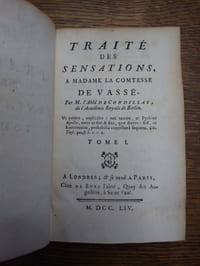 Traité des sensations, à madame la comtesse de Vassé. Édition originale.