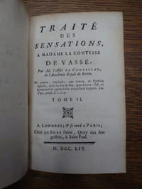 Traité des sensations, à madame la comtesse de Vassé. Édition originale.