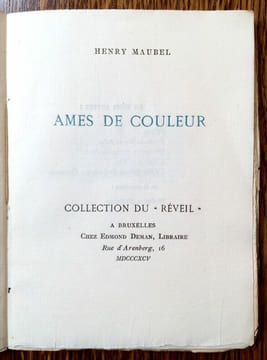 Ames de couleur.. MAUBEL Henry.