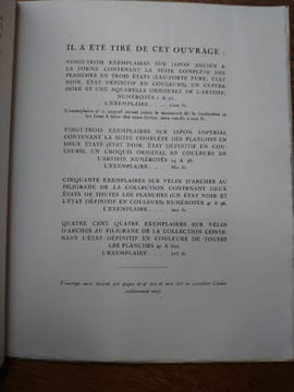 L'Art d'aimer. Traduction nouvelle de Pierre Lièvre. Un titre, quatre frontispices, dix-huit compositions en couleurs gravés à l'eau-forte et quelques ...