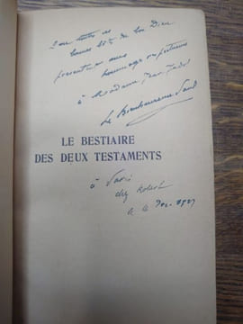 Le bestiaire des deux testaments. . CAZIN Paul. 