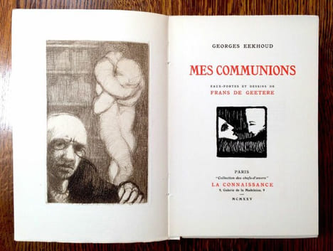 Mes communions. Eaux-fortes et dessins de Frans de Geetere.. EEKHOUD Georges.