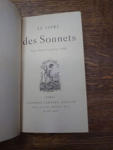 Le Livre des sonnets. Seize dizains de sonnets choisis. 