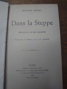 Dans la Steppe. Récits de la vie des vagabonds. Traduction et Préface par S.M. Persky.