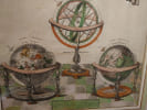 Sphaerae Artificiales Synoptica et Idea deleneatae et propositae &agrave; Matthaeo Seuttero, Chalcographo Augustano. Globes c&eacute;lestes ou terrestres et sph&egrave;re ...
