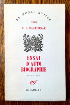 Essai d'autobiographie. Traduit du russe.. PASTERNAK Boris L.