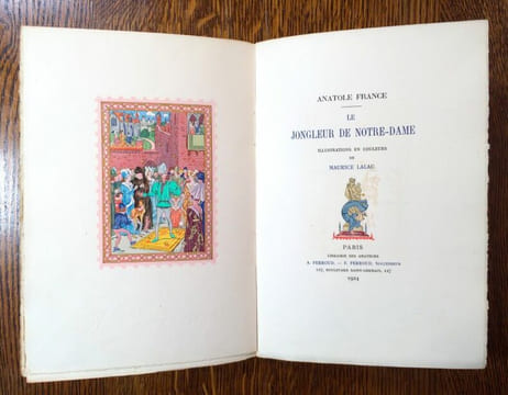 Le Jongleur de Notre-Dame. Illustrations en couleurs de Maurice Lalau..  FRANCE Anatole.
