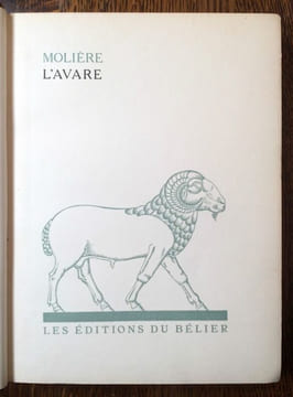 L'Avare. Illustré de vignettes gravées sur bois par Théo Schmied.. SCHMIED MOLIERE.
