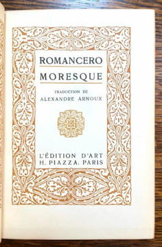 Romancero Moresque. Traduction de Alexandre Arnoux.. undefined