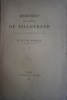 Mémoires du prince de Talleyrand. Tome 3. Avec une préface et des notes par le Duc de Broglie.. TALLEYRAND 