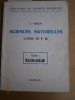 Sciences Naturelles. tome I : Ecologie. Classe de 1ere D.. THERON A. 
