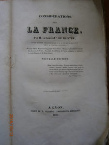 Considérations sur la France.