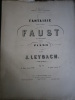 Fantaisie élégante sur Faust de Ch. Gounod pour piano. Op. 35. A deux mains.. LEYBACH J. 