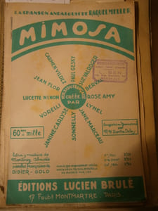 Mimosa. Cancion.