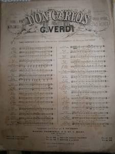 Air de "Don Carlos". N° 7 quater. Ballade. Transposée pour Mezzo-soprano. "L'infant Carlos, notre espérance…".