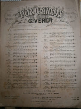 Air de "Don Carlos". N° 7 quater. Ballade. Transposée pour Mezzo-soprano. "L'infant Carlos, notre espérance…".. VERDI Giuseppe