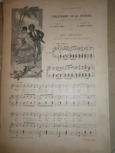 L'enlèvement de la toledad. Duo espagnol. Pour piano et chant. Suivi de : "Bonne année", pour le piano, par Gustave Sandré.