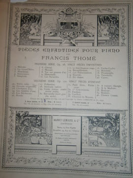 En chasse, issu de "Pièces enfantines pour piano". N° 15.. THOME Francis