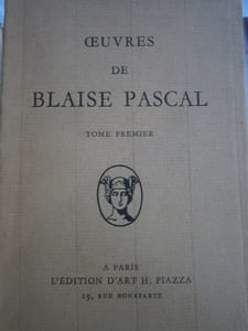 Oeuvres de Blaise Pascal. tome premier seul.