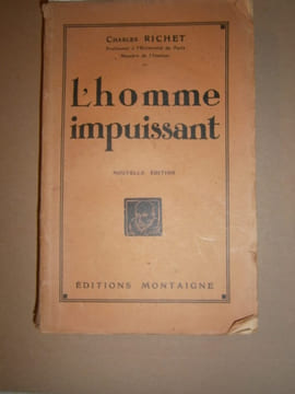 L'homme impuissant.. RICHET Charles