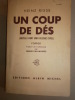 Un coup de dés. (Grosse Fahrt und falsches Spiel). Roman.. RISSE Heinz 