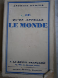Ce qu'on appelle le monde.