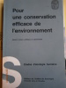 Pour une conservation efficace de l'environnement. Aspects sociaux, politiques et administratifs.. INSTITUT DE SOCIOLOGIE 