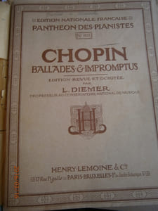 Ballades et impromptus pour piano. Nouvelle édition revue et doigtée par L. Diémer.