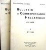Bulletin de correspondance hellénique 1978. Tome CII. Volume I : Etudes. Volume II : Notes critiques. Chroniques et rapports.. BULLETIN DE ...