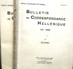 Bulletin de correspondance hellénique 1981. Tome CV. Volume I : Etudes. Volume II : Notes critiques. Chroniques et rapports.. BULLETIN DE ...
