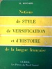 Notions de style, de versification et d'histoire de la langue française.. BONNARD H. 