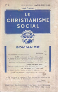 Le christianisme social 1935 N° 3.