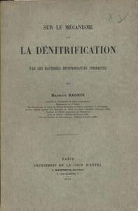 Sur le mécanisme de la dénitrification par les bactéries dénitrifiantes indirectes.
