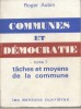 Communes et démocratie. Tome 1 seul : Tâches et moyens de la commune.. AUBIN Roger 