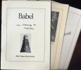 Henri Vignes, livres anciens. 3 catalogues de vente. (Babel, avec l'hommage du traducteur - Lectures d'hiver - 100 livres). VIGNES Henri 