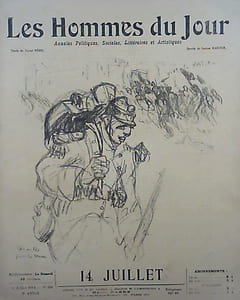 Les Hommes du jour N° 338 : 14 juillet. Dessin en couverture par Gaston Raieter. Texte de Victor Méric.