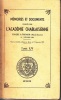 Mémoires et documents publiés par l'Académie Chablaisienne. Tome LV. Bulletin de l'académie (75 pages). Lettres des frères de Sonnaz - 1813-1849, par ...