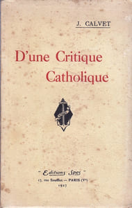 D'une critique catholique.