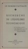 Un problème d'actualité : recherche de l'équilibre économique.. MORIN E. 