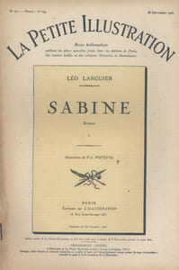 La petite illustration - Roman : Sabine. Roman en 2 fascicules.