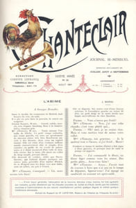 Chanteclair. Revue artistique et littéraire. N° 86. Caricature en couleurs par H. Frantz et notice biographique du Docteur Robert Moutard-Martin.