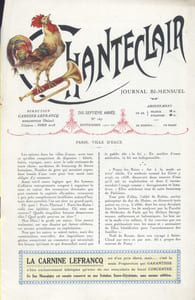 Chanteclair. Revue artistique et littéraire. N° 167. Caricature en couleurs par Chanteau et notice biographique du Docteur Proust.