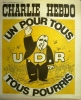 Charlie Hebdo N° 54. Couverture de Gébé: Un pour tous, tous pourris.. CHARLIE HEBDO 