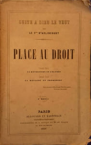 Place au droit. (Suite à Dieu le veut).