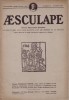 Aesculape 1928 : Numéro 10. Joseph Duchesne dit le Quercitain, les éponges somnifères, le 9e salon des médecins…. AESCULAPE 1928 