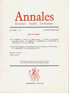 Annales. Economies-sociétés-civilisations. Revue bimestrielle 39e année N° 1. Lire et écrire.