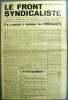 Le front syndicaliste N° 33. Bulletin intérieur non destiné à la vente publique. (Bulletin syndical contre la mainmise du PCF sur la CGT).. LE FRONT ...