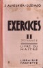 Exercices sur la grammaire française. Livre du maître. tome 2 seul : 3 e année.. AUMEUNIER E. - ZEVACO D. 